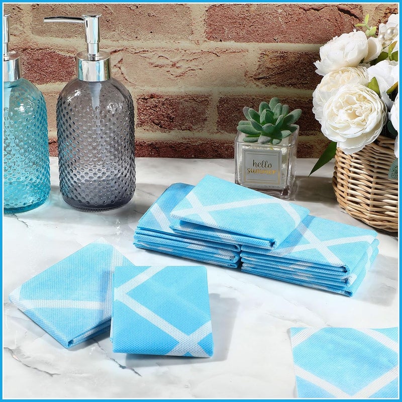 Layhit 50 Pcs Disposable Toilet Commode Mat 20 x 20 Deodorizing Toilet Mat Waterproof U Shaped Blue Pad for Older Potty Training Pee Incontinence Bathroom Floor Non Slip(Diamond) - Image 4